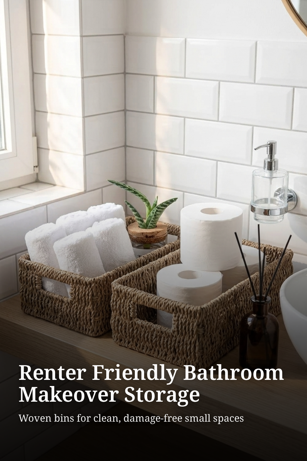 Natural Material Baskets with Built-in Handles