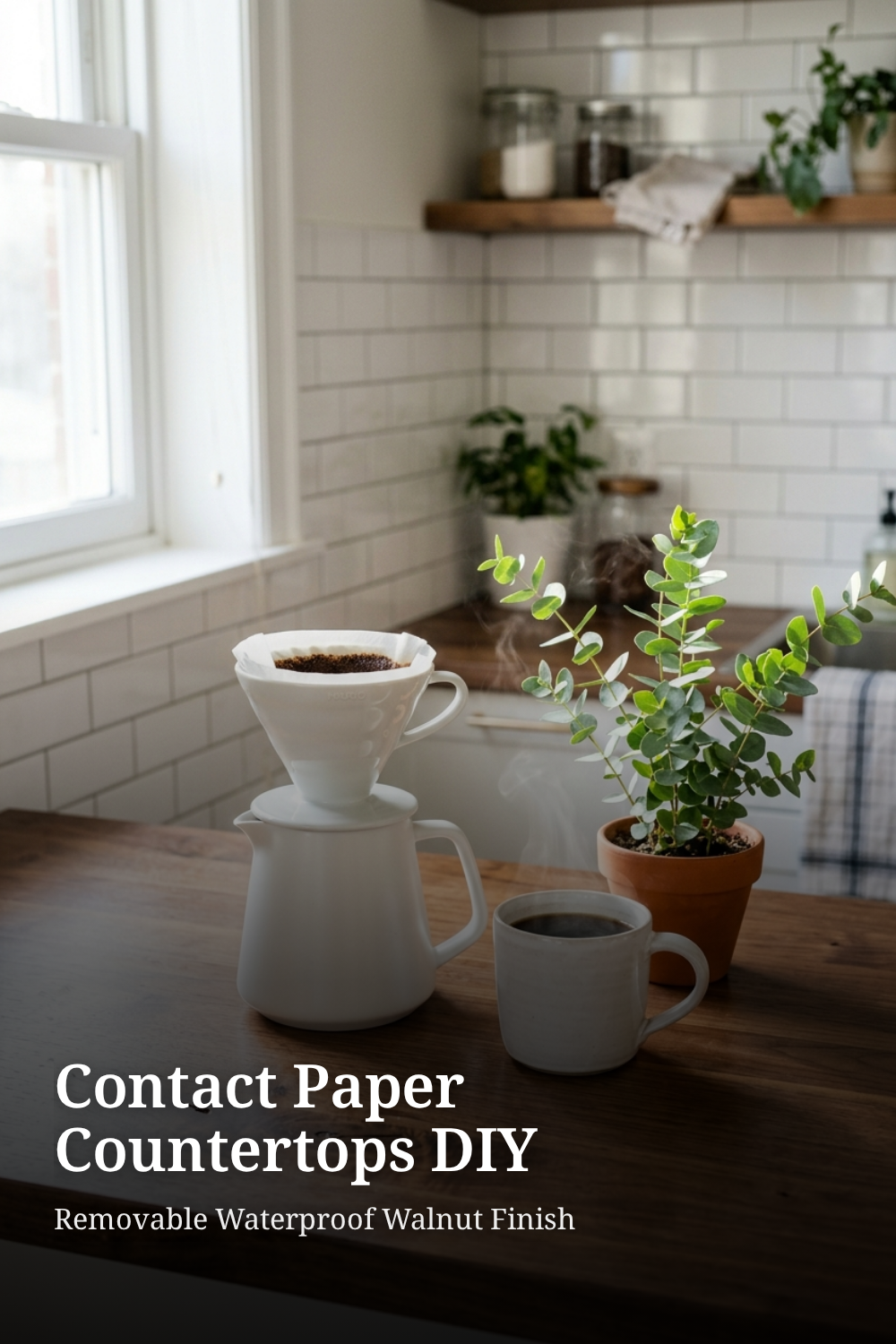 Walnut Wood Grain Contact Paper for Countertops