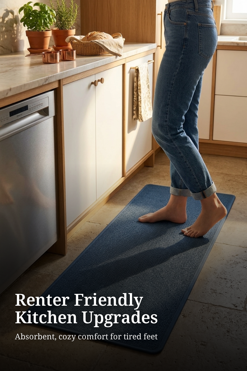 Soft Braided Absorbent Rug for Kitchen