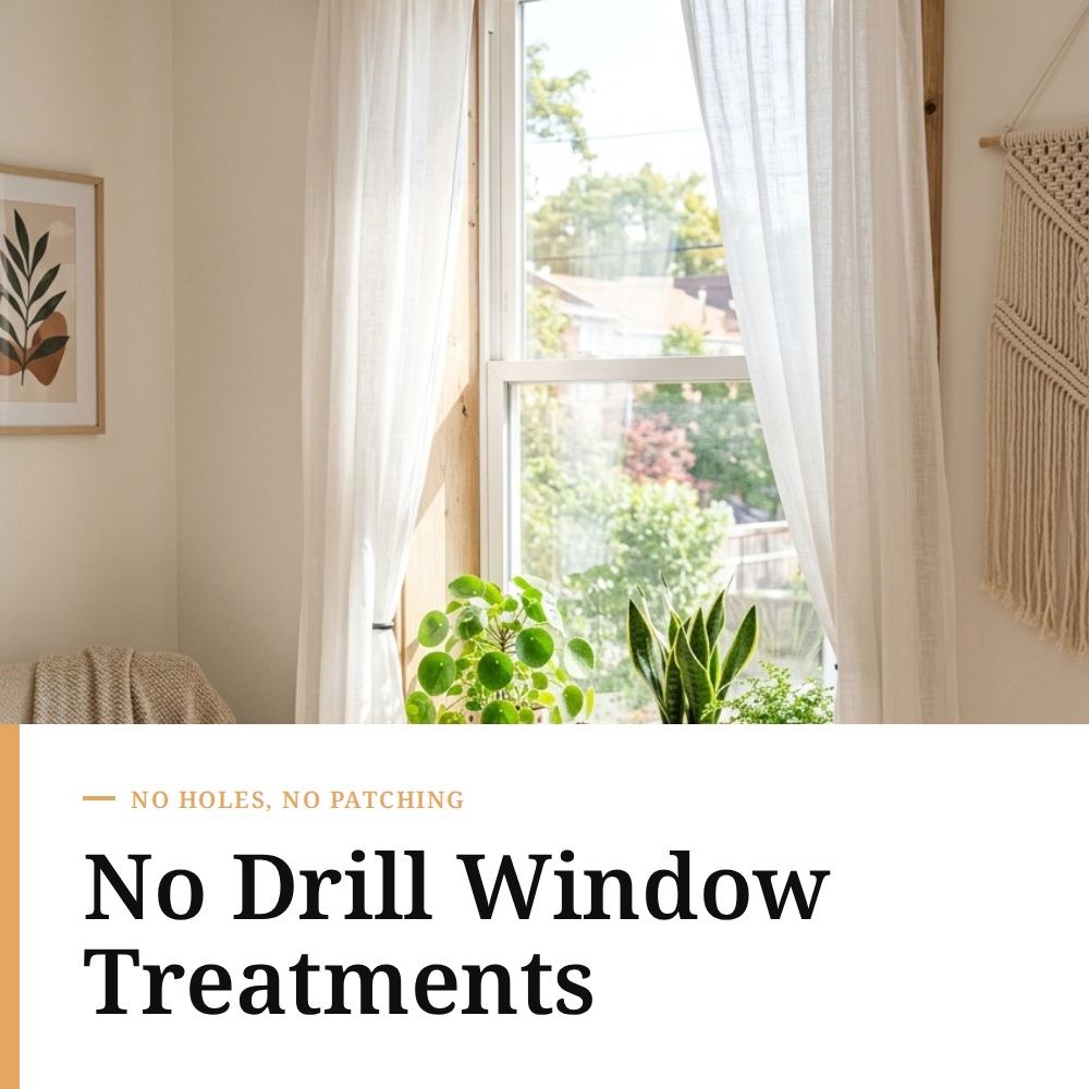 No Drill Window Treatments